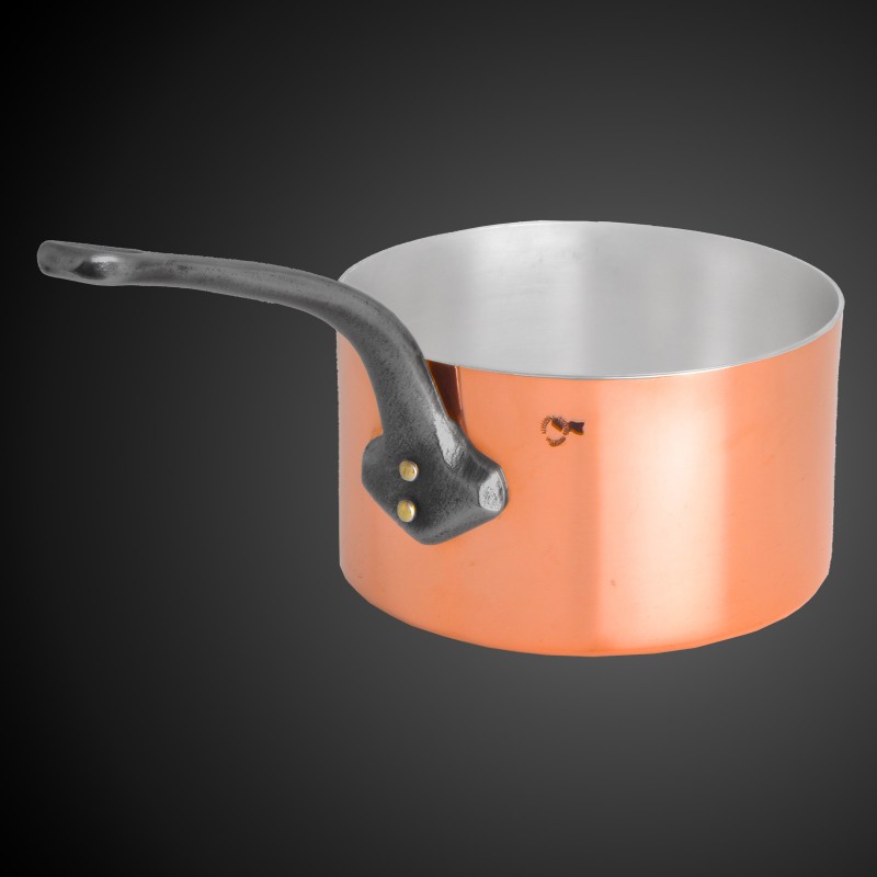 Casserole en cuivre revêtement argent